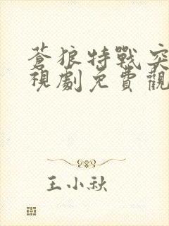 苍狼特战突击电视剧免费观看