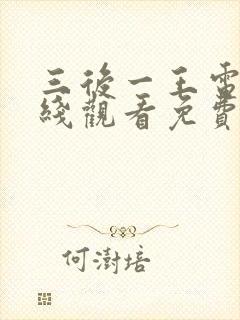 三后一王电影在线观看免费封面