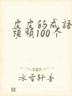 皮皮的成语故事视频100个