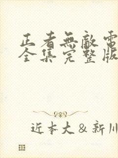 正者无敌电视剧全集完整版免费