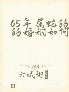 65年属蛇的人的婚姻如何封面