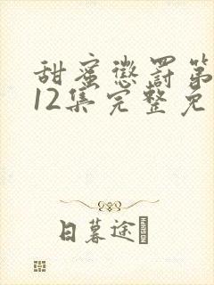 甜蜜惩罚第一季12集完整免费观看封面