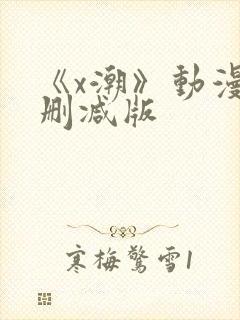 《x潮》动漫未删减版封面