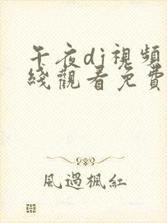 午夜dj视频在线观看免费高清完整版