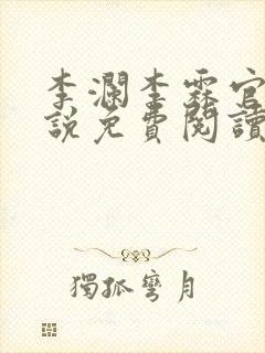 李澜李霖官场小说免费阅读封面