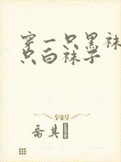 穿一只黑袜子一只白袜子封面