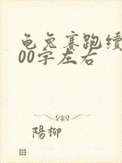 龟兔赛跑续写300字左右