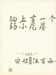 胸上有一个硬硬的小疙瘩