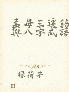 孟母三迁的故事与八字成语什么都告诉我们