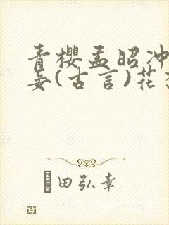 青樱孟昭冲喜侍妾(古言)花想容全文免费阅读