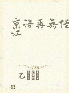 京洛再无佳人晋江