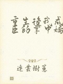 重生后我成了权臣的掌中娇完结版