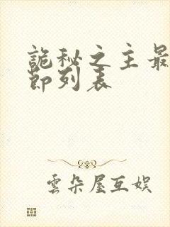 诡秘之主最新章节列表