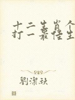 十二生肖个个知打一最佳生肖