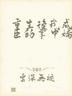 重生后我成了权臣的掌中娇txt