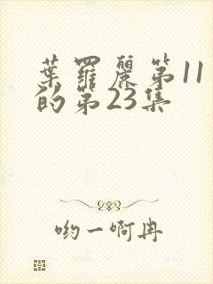 叶罗丽第11季的第23集