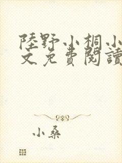 陆野小桐小说全文免费阅读