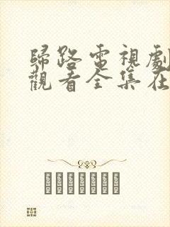 归路电视剧免费观看全集在线播放