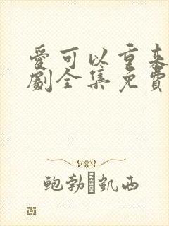 爱可以重来电视剧全集免费封面