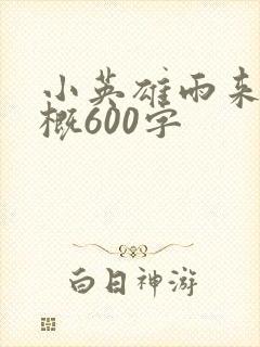 小英雄雨来的梗概600字封面