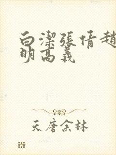 白洁张倩赵敏李明高义