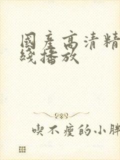 国产高清精品在线播放