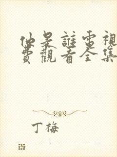 他是谁电视剧免费观看全集高清