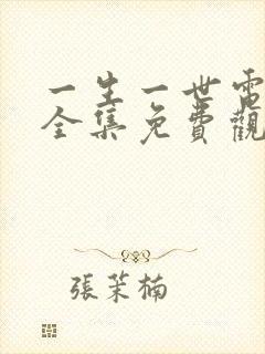 一生一世电视剧全集免费观看流畅封面