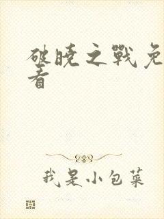 破晓之战免费观看