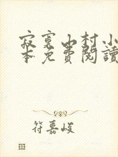 寂寞山村小说全本免费阅读封面