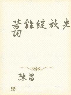 若能绽放光芒歌词