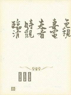 临时夫妻免费高清观看电视剧