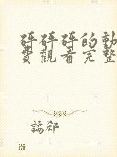 砰砰砰的动漫免费观看完整版高清网