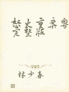 怒火重案粤语版完整版