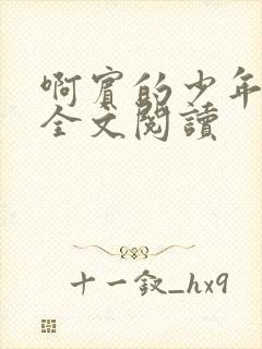 啊宾的少年在线全文阅读