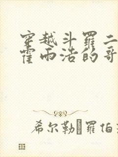 穿越斗罗二成为霍雨浩的哥哥