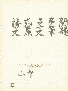 诱惑免费阅读全文原文笔趣阁封面