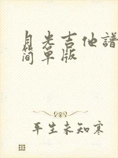 月光吉他谱c调简单版