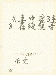 《妻中蜜3动漫》在线观看