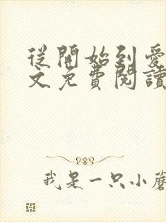 从开始到爱你全文免费阅读封面