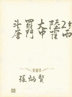 斗罗大陆2绝世唐门中霍雨浩