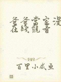 爸爸当家漫享季在线观看封面