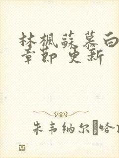 林枫苏慕白最新章节 更新