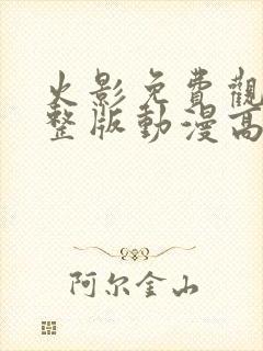 火影免费观看完整版动漫高清