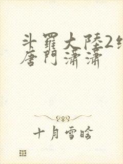 斗罗大陆2绝世唐门潇潇封面