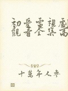 初爱电视剧免费观看全集高清封面