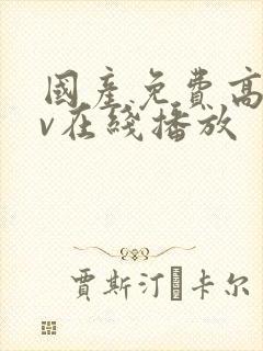 国产免费高清av在线播放