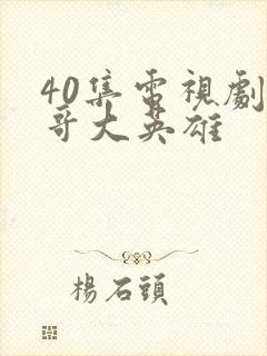 40集电视剧飞哥大英雄