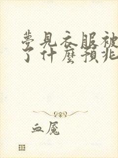 梦见衣服被人偷了什么预兆