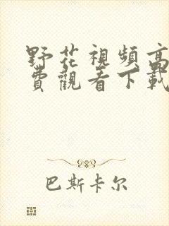 野花视频高清免费观看下载安装